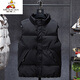Scarecrow 13 boys down cotton vest 12 years old junior high school students 14 fat children's coat 15 teenagers autumn and winter vest vest black removable hat XL 100-120Jin Jin is equal to 0.5 kg