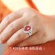 COISE 925 silver ring red agate ring elderly ring silver jewelry women's gift for wife and mom 925 silver red agate ring for wife and mom