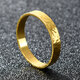 Craftsman gold ring for men and women 999 solid gold hammer pattern simple ring couple style tail ring wedding ring gift can be engraved No. 20 gold weight about 4 grams face width about 3.5mm