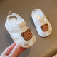 Lin Shilu's screaming shoes new baby sandals hollow PU leather baby shoes non-slip soft bottom one-year-old baby shoes for boys and girls D-6 white inner length 11.5cm