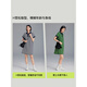 Cloud Life [Naval Dress] polo collar striped loose straight skirt L9719SX white and blue stripes 300G Roman pull rack M (height 150-160cm, weight within 110)