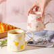 Persson Ceramic Mug Girls' Water Cup Home Special Super Beautiful Cup Couple Breakfast Cup Coffee Cup Cute Bow-Single Cup 400ml