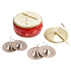 
Shi Sheng Three-Sentence Half Props Set Gong Drum Cymbals Full Set Annual Meeting Performance Adult Children Pure Gong Gong Cymbals Copper Cymbals Bronze Musical Instruments 15cm Gong Gong + Gong Hammer
