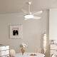 
Beautiful lamps and Guangdong Zhongshan lamps simple modern fan lamp restaurant chandeliers cream wood style dining room dining table fan chandeliers full spectrum 46-673A absorb black top dark wood grain leaves