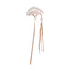 
Slim silver simple pearl fan tassel hairpin national style ancient style Hanfu hairpin new Chinese style cheongsam hairpin Japan and South Korea LM695 hairpin-fan pearl