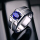 HEEKAIYI ring men's royal sapphire ring luxury jewelry Chinese Valentine's Day birthday gift for husband and girlfriend Royal sapphire ring (main stone about 1.13 carats/flawless selection)