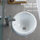 Taichung basin semi-embedded ceramic wash basin oval round above counter basin wash basin under counter basin wash basin 22 inches outside square inside oval free water + glue
