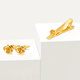 
IFSONG gold tie clip for men's classic simple business formal wear groom wedding tie pin Korean version security collar clip golden rose [tie clip cufflink]