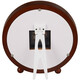 Hanshi (Hense) Creative Small Table Clock Living Room Bedroom Wooden Table Clock Simple Table Clock Fashion Clock Classical Quartz Clock HD282 Brown