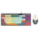 
Viper real mechanical feel game keyboard and mouse color combination high-value keyboard and mouse suit portable e-sports peripheral office desktop laptop USB wired universal [keyboard + mouse] KM870 shimmer