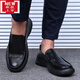 Duoxian Duoxuan Plus Fett Plus Größe Herrenschuhe Weitfuß Big Fuß Schuhe Fette Schuhe Casual Leder Schuhe Herren Leder Sommer atmungsaktives weiches Sohle Medium 3893 Brown plus Velvet 37