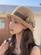 Liyun Cottage Top-Hut für Frauen im Sommer Sonnenschutz Französisch lockige Sonnenhut Beige einstellbar (56-58 cm)