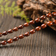 Mengyi small leaf rosewood pendant lanyard Passepartout bead chain jade pendant jade necklace rope rosewood necklace bead diameter about 8mm circumference about 70cm