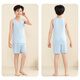 Cat Man Children's Weste Boy im Sommer ärmelloses Bottom -Hemd Medium Big Boy Thin Top Pyjamas grau 160