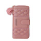 Chajin Women's Wallet Long 2024 New Korean Style Fashion Embroidered Zipper Multifunction Large Capacity Clutch Mobile Bag Deep Powder