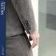 Vicutu Single Single Men's Wool Fashion Retro Business Butt Blazer VBS22310447 Gray Brown 165b