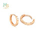 Chow Sang Sang small hoop earrings mint series 18K color gold basic plain hoop earrings 91978E pricing
