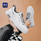 
Hailan Home HLA men's shoes outdoor versatile board shoes men's lace-up shoes men casual shoes men 0468 white gray 42