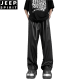 Jeep Spirit Black Super Soft Lederhose Herren Amerikaner hübsches High-End-Motorradanzug Hosen PU Leder gerade Wide Big Hosen übergroße schwarze xl