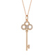 The same style as Yujingji Fat Donglai, focusing on high quality, 18k rose gold pendant, 18k gold key necklace, pure L diamond kite for women, crown key necklace/rose gold