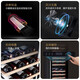 Vinocave wine cabinet constant temperature wine cabinet embedded refrigerator compressor ice bar refrigerated storage home office freshness and humidity multi-function display cabinet beverage ultra-thin dual temperature model PRO268CWJ-254L-96 bottles