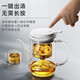Goldener Herd (Kamjove) verdickter hitzebeständiger Glas Teekanne Vollglas Innenkessel schwimmende Tasse Teekanne Office Teekanne TP-902 (500 ml) Weiß