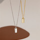 Old Fengxiang style 925 silver small gold bar necklace women's new style pendant niche design collarbone chain, quick wealth small gold bar necklace gift box set