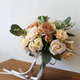 [New recommendation] Retro champagne brown bridesmaids wedding bouquets wedding travel photography simulation Three lives Three lives White + Champagne Peony bouquets