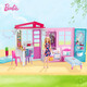 【7成新】芭比(Barbie)儿童玩具女孩礼物过家家玩具小公主洋娃娃城堡别墅换装娃娃房子-芭比娃娃之闪亮度假屋FXG55