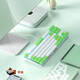 Daeryou EK815 Mechanical Alloy Edition 87 White and Blue Mechanical Keyboard Game Keyboard Wired CF Chicken Eating LOL Universal for Men and Women Students Laptop 87 Key White and Green Avocado Tea Roll [Multiple Lighting Modes]