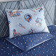 Mengjie Baby 100% pure cotton bed four-piece set of children's full cotton quilt cover bed sheet bedding Space Flight Note 1.5 meters bed
