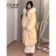 Hongziqi Down Cotton Jacket для женщин зимой 2025 г. Новый средний высокий и утолщенный валотный ватный ватный ватный ватный ватный ватный ватный ватный ватный ватный ватный ватный ватный курт желтый s (рекомендуется 90105Jin [Jin равняется 0,5 кг]))