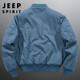 JEEP SPIRIT Jeep flagship thick bomber jacket men's autumn and winter outdoor leisure pure cotton washed cotton and thickened cotton jacket black (cotton and thickened) XL /135-150Jin Jin equals 0.5 kg
