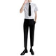 Xinghelai Summer New Herren kurzärmeliges weißes Hemd plus Hose Set Professionelles Hemd gutaussehende Business formelle Arbeitskleidung + Neun-Punkte-Hose + Krawatte L.