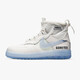 耐克（NIKE）男子Air Force 1空军一号高帮休闲鞋板鞋 AF1运动鞋海外直邮 CJ1381-100 白蓝 38.5
