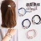 Korean style hair rope hair tie hair rubber band female headwear adult leather case versatile pearl head rope graduation Korean style hair rope 9 beads-2 piece set random hair