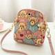 Bear attachment, high-end, stylish mobile phone bag for women, fashionable and lightweight mini canvas messenger bag, casual small shoulder bag
