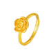 Laomiao gold ring for women, gold rose live ring, fashionable birthday and anniversary gift for wife, mother, rose gold ring, about 2.6g + gift box