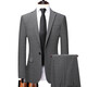 Dances with Wolves (DANCING WOLVES) 2024 Autumn Men's Suit Suit Spring and Autumn New Groom Wedding Dress Business Plaid Suit Collar Formal Goode B-516 Light Gray M