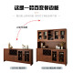 Solid wood sideboard and wine cabinet integrated wall-mounted modern minimalist tea cabinet new Chinese style kitchen storage cabinet storage cabinet DZ04 high cabinet + wine cabinet 1600*40*2030mm 3 doors
