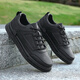 Changxiang Huili men's shoes new leather sports and casual shoes Korean version versatile thick sole spring and summer low-top youth black shoes men YJ-1105 black 39