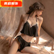 
Zhidou Dou's new sexy thin ice silk backless deep V lace lace lace pajamas small breasts large size suspender shorts home suit cc-1283 bean green M Recommended 80-95 Jin [Jin equals 0.5 kg]