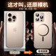 Gumei [Lieferung am nächsten Tag] Anwendbar für Apple 16Promax Mobile Case Titan Metall Magnetisch absorbiert Anti-Fall Ultra dünn gefrosteten iPhone Protector Case Magsafe Objektiv Voller Fingerabdruck 15 Wüstengold [Titanium Steel Magsafe Model] iPhone 16 Pro Max