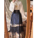 Airodan neues chinesisches Stilkleid für Frauen im Herbst Neue Frauenkleidung und verbesserte Hanfu Daily Pendler Pferdesgesicht Rock Volles Set Top + Rock 1047 XL