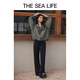 
THE SEA LIFE Ou Hai Yisheng Sunscreen Jacket Women's 24 Summer lazy style casual lapel versatile fashionable sunscreen Y16823 Alfalfa Gray M