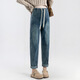 Les pantalons de maternité bonaux portent un jean, un pantalon papa lâche, un pantalon grand-patte, un petit costume de maternité décontracté, un pantalon de maternité [style de cordon] L Taille 105-120jin [Jin est égal à 0,5 kg]