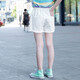 Vous avez 1 point de filles shorts pour les filles pour les enfants minces à la mode et polyvalente à l'extérieur de l'extérieur blanc pantalon pour enfants de taille moyenne 1429 blanc 160