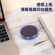 得力(deli)φ82mm透明圆形财务快干印台印泥 办公用品 蓝色9863
