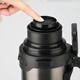 Bloqueo de bloqueo (bloqueo/bloqueo) Gran capacidad, manija portátil de tres tazas, cordón extraíble, olla de aislamiento de olla de boca ancha LHC1477DGRY- 1.8L