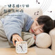 Deli Children's Day Square Simple Pointer Alarm Clock Soft Light Night Light Desktop Fashionable Table Clock Wake-up Artifact Must-Have for the Start of School Season White 8851 New Year's Gift for the Start of School